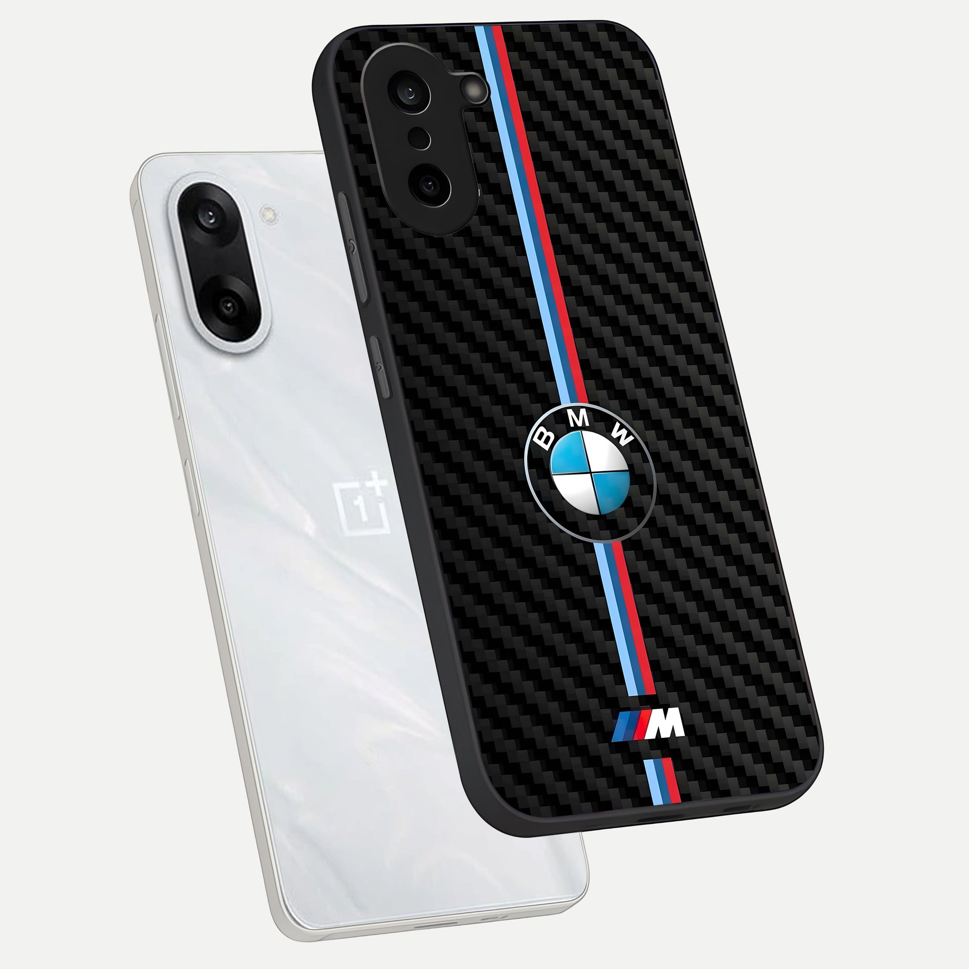 BMW Pattern phone case For Oneplus Nord CE5 showing premium glass back cover with detailed artwork