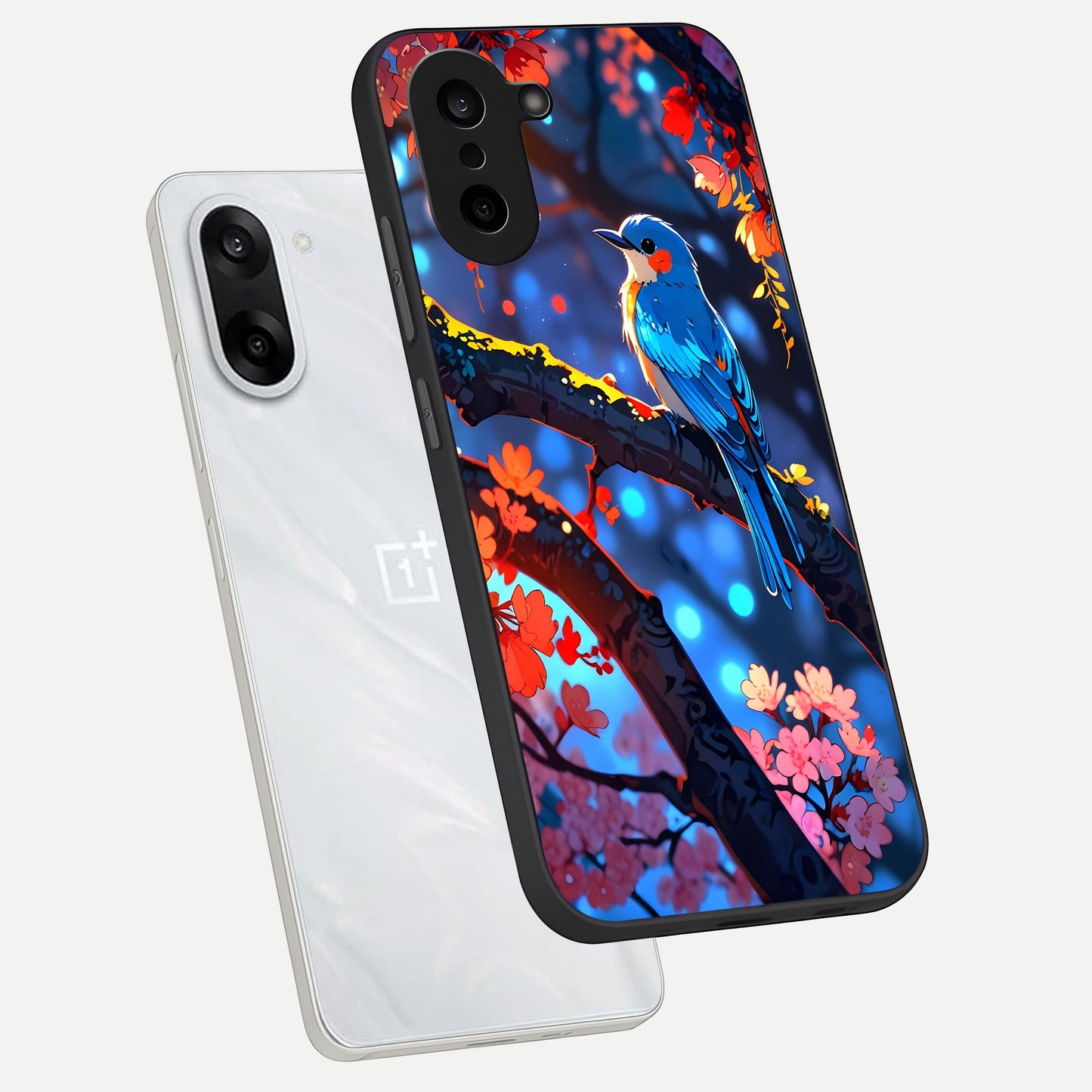  Blooming Water Drift phone case For Oneplus Nord CE5 showing premium glass back cover with detailed artwork