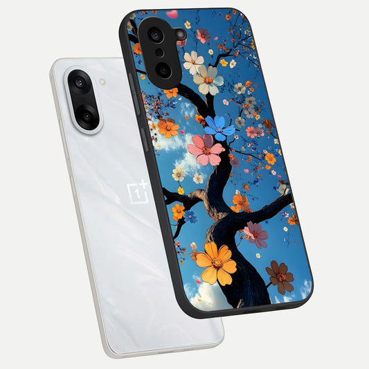  Blossom Dream Sky phone case For Oneplus Nord CE5 showing premium glass back cover with detailed artwork