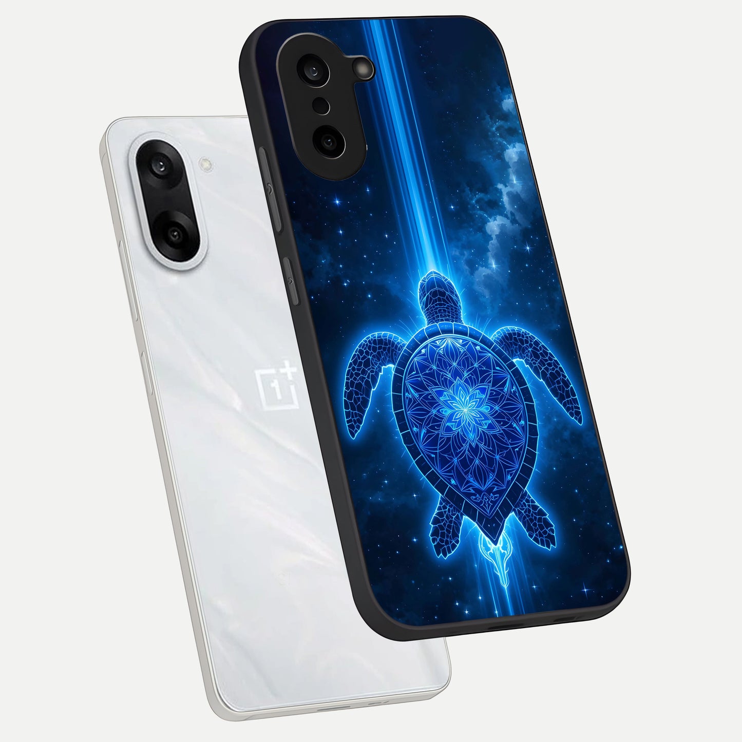  Blue Galaxy Turtle phone case For Oneplus Nord CE5 showing premium glass back cover with detailed artwork