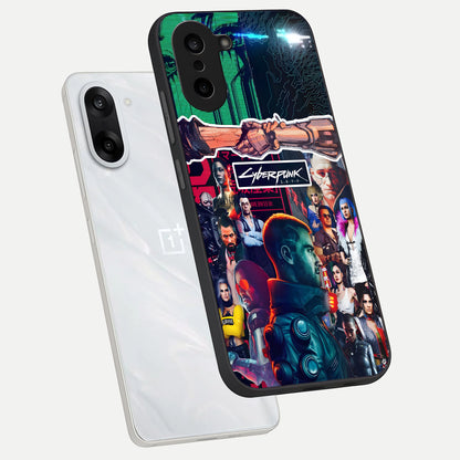  CYBERPUNK Legacy phone case For Oneplus Nord CE5 showing premium glass back cover with detailed artwork