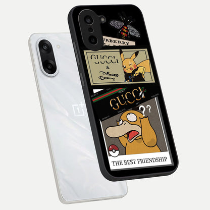  Cartoon Brand Play Mashup phone case For Oneplus Nord CE5 showing premium glass back cover with detailed artwork