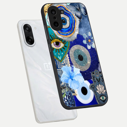  Celestial Blue Vision phone case For Oneplus Nord CE5 showing premium glass back cover with detailed artwork