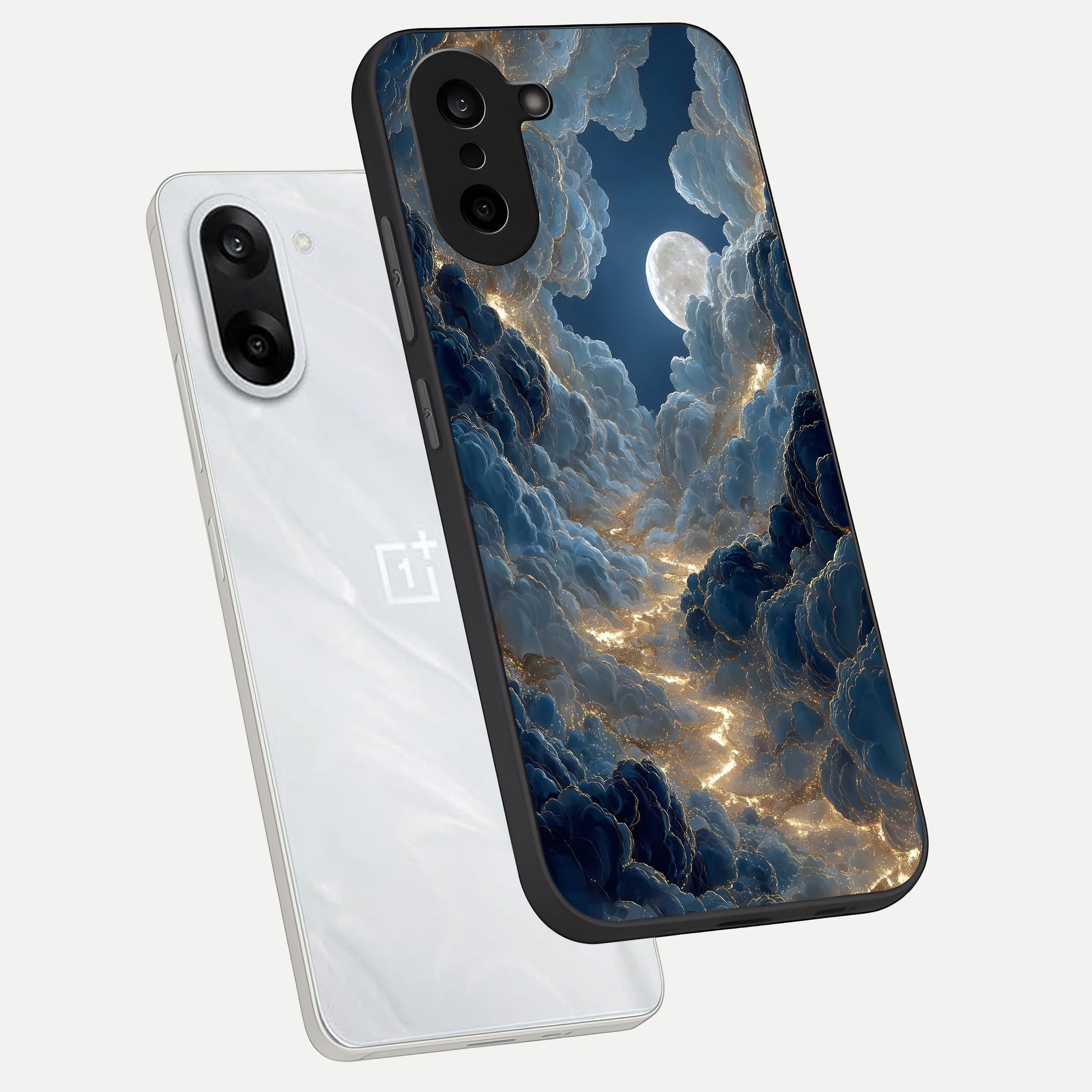  Celestial Cloud Road phone case For Oneplus Nord CE5 showing premium glass back cover with detailed artwork