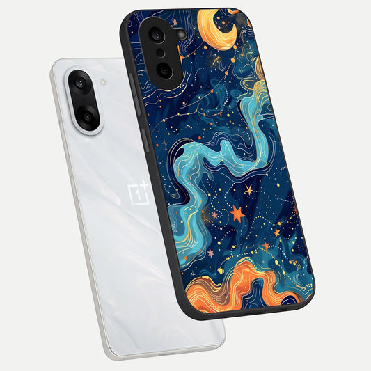  Celestial Dream Flow phone case For Oneplus Nord CE5 showing premium glass back cover with detailed artwork