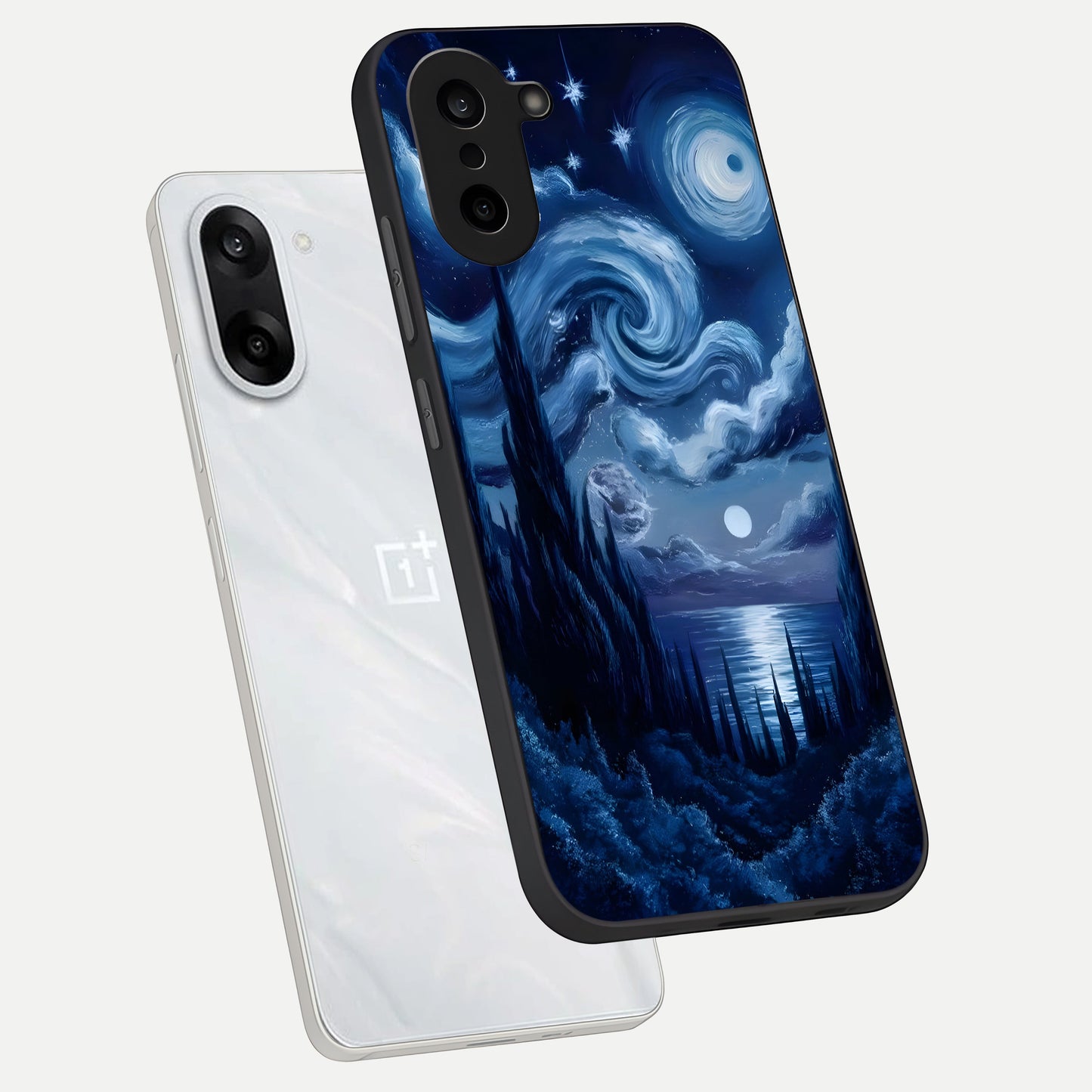  Celestial Dream Van Gogh phone case For Oneplus Nord CE5 showing premium glass back cover with detailed artwork