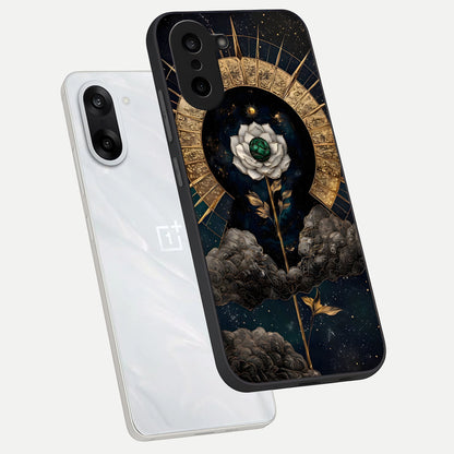  Celestial Lotus Morang phone case For Oneplus Nord CE5 showing premium glass back cover with detailed artwork
