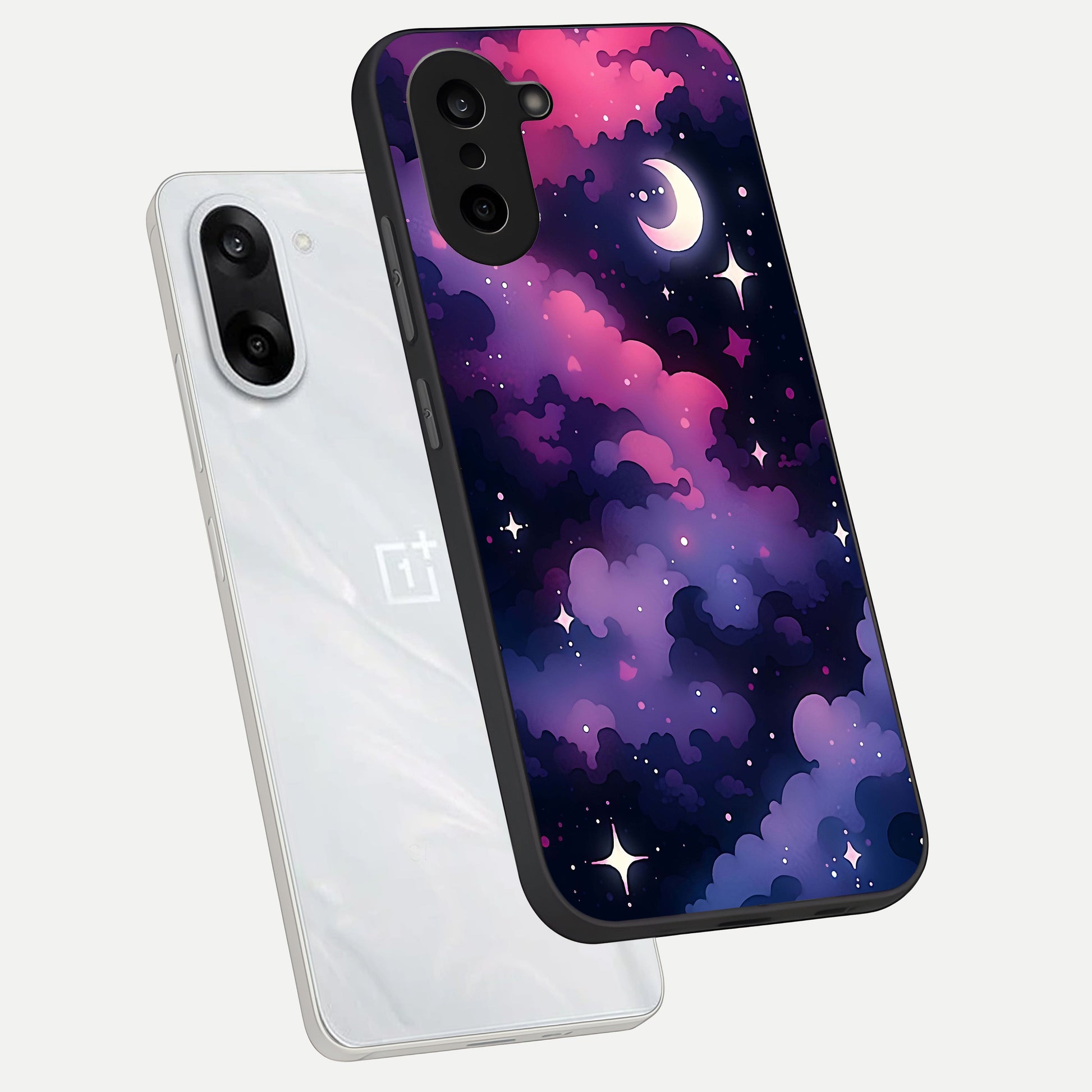  Celestial Moon Magic phone case For Oneplus Nord CE5 showing premium glass back cover with detailed artwork