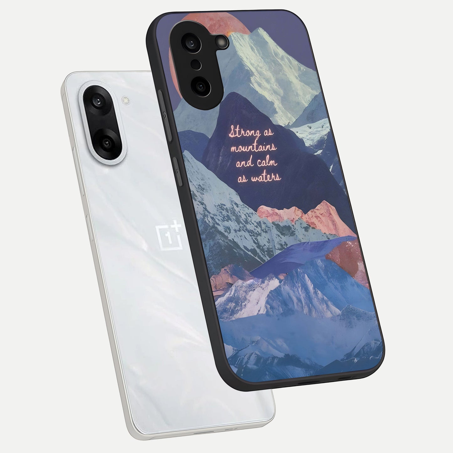  Celestial Mountain Calm phone case For Oneplus Nord CE5 showing premium glass back cover with detailed artwork