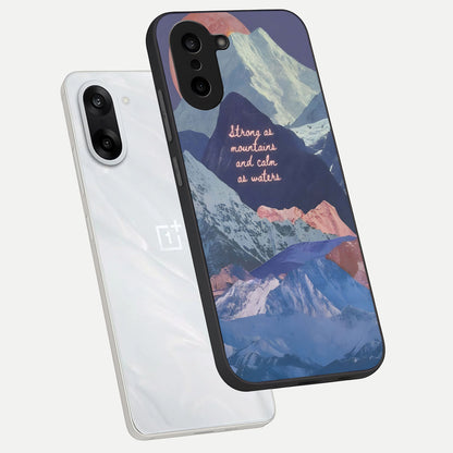  Celestial Mountain Calm phone case For Oneplus Nord CE5 showing premium glass back cover with detailed artwork