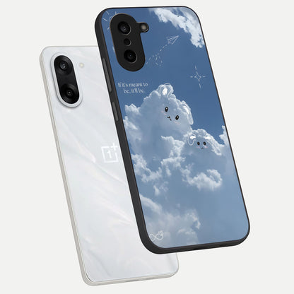  Cloud Bunny Dreams phone case For Oneplus Nord CE5 showing premium glass back cover with detailed artwork