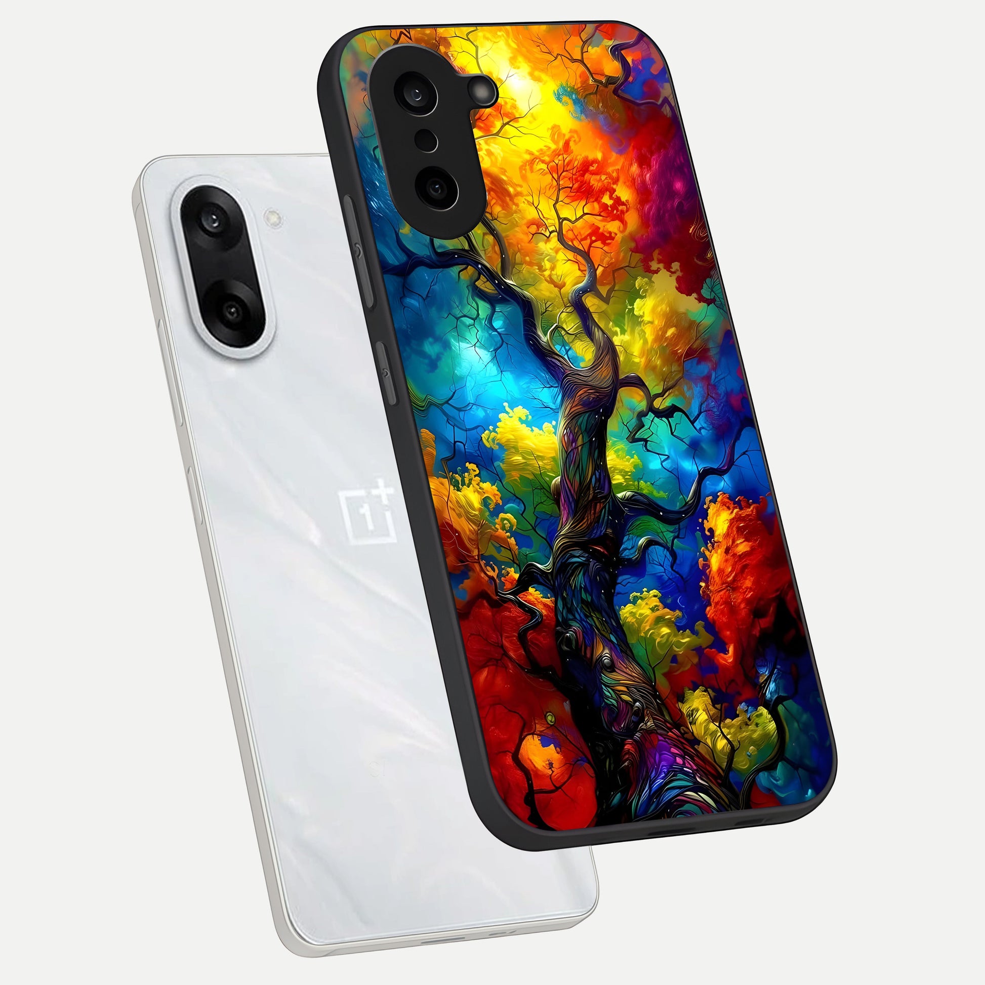  Colorful Soda Bottles phone case For Oneplus Nord CE5 showing premium glass back cover with detailed artwork