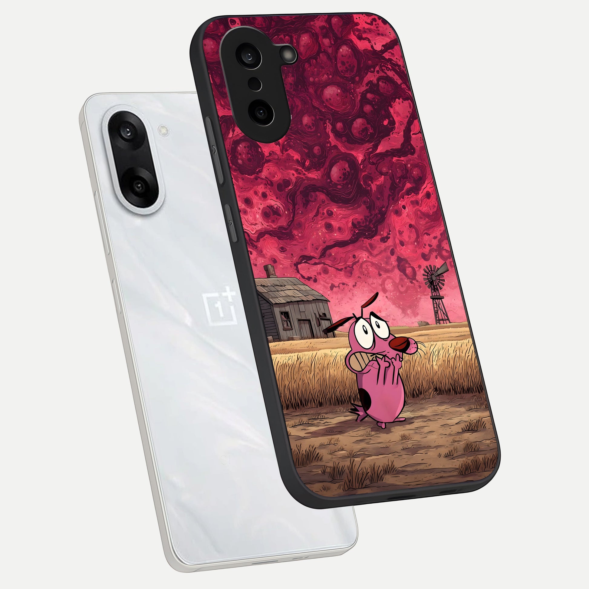  Courage Under Sky phone case For Oneplus Nord CE5 showing premium glass back cover with detailed artwork