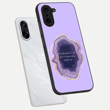  Damned People Quote phone case For Oneplus Nord CE5 showing premium glass back cover with detailed artwork