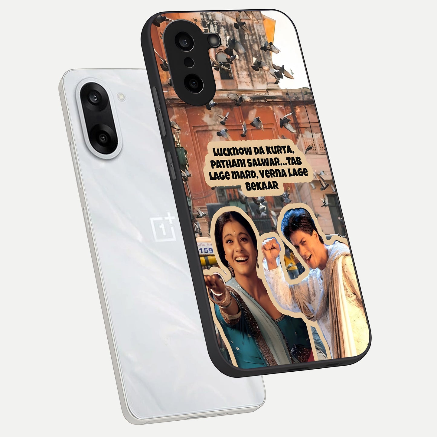 Desi Retro Vibes phone case For Oneplus Nord CE5 showing premium glass back cover with detailed artwork