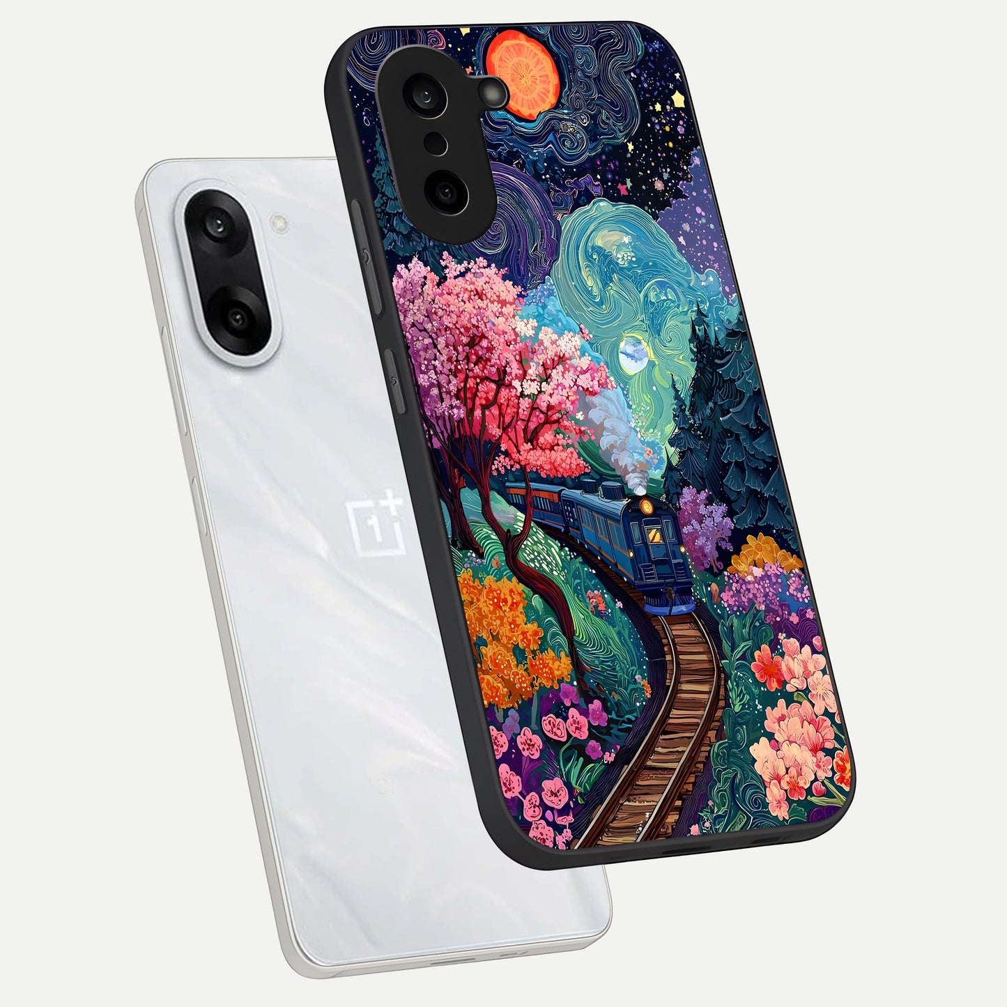  Digital Art phone case For Oneplus Nord CE5 showing premium glass back cover with detailed artwork