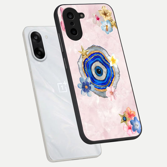  Divine Aura Bloom phone case For Oneplus Nord CE5 showing premium glass back cover with detailed artwork