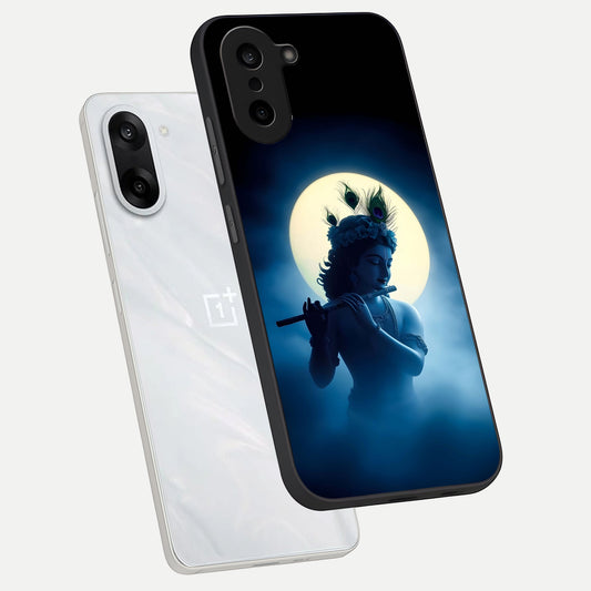  Divine Moon Flute phone case For Oneplus Nord CE5 showing premium glass back cover with detailed artwork