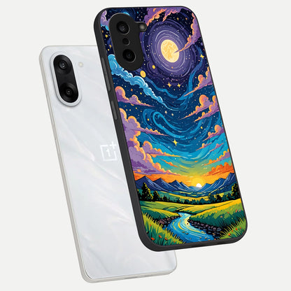 Dreamy Night Landscape phone case For Oneplus Nord CE5 showing premium glass back cover with detailed artwork