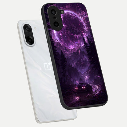  Eternal Cosmic Drive phone case For Oneplus Nord CE5 showing premium glass back cover with detailed artwork