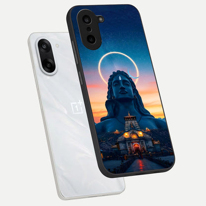  Eternal Shiva Aura phone case For Oneplus Nord CE5 showing premium glass back cover with detailed artwork