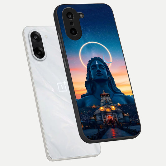  Eternal Shiva Aura phone case For Oneplus Nord CE5 showing premium glass back cover with detailed artwork