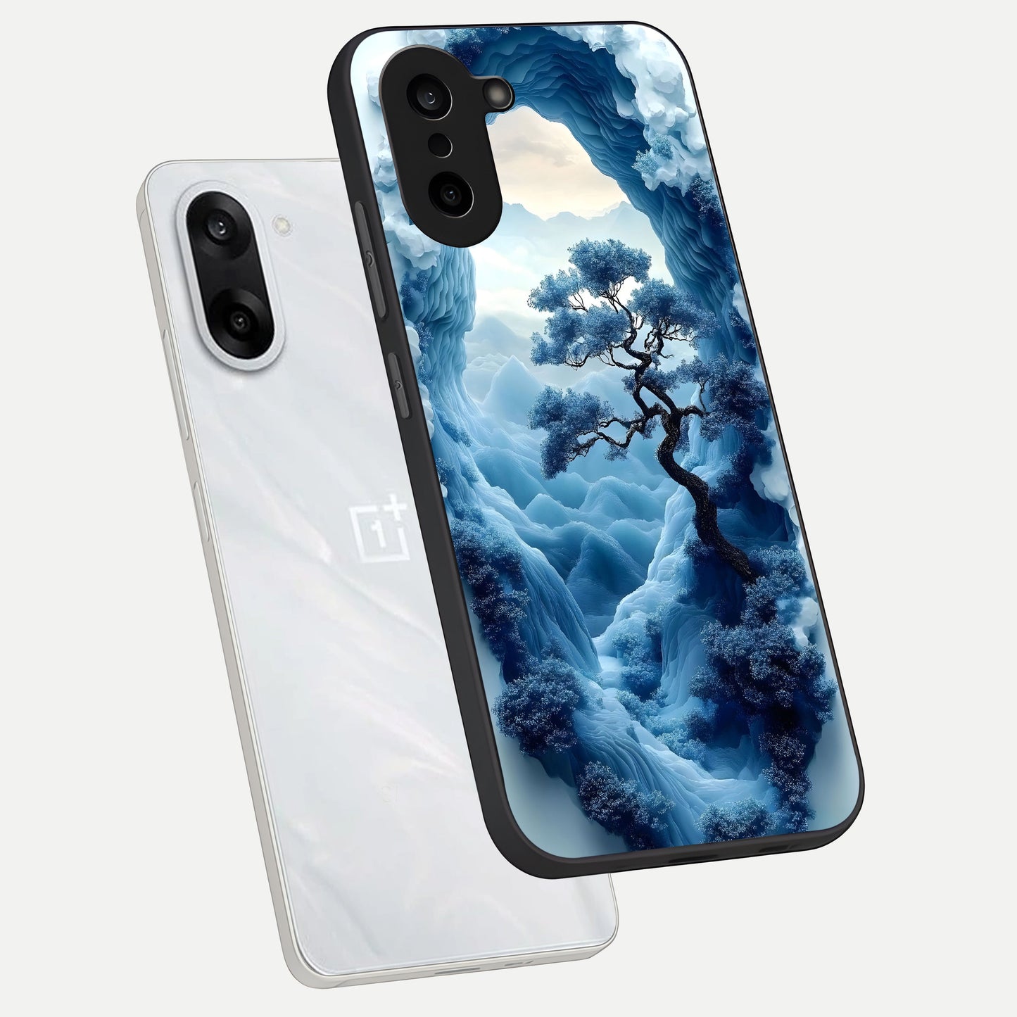  Frozen Serenity Gate phone case For Oneplus Nord CE5 showing premium glass back cover with detailed artwork
