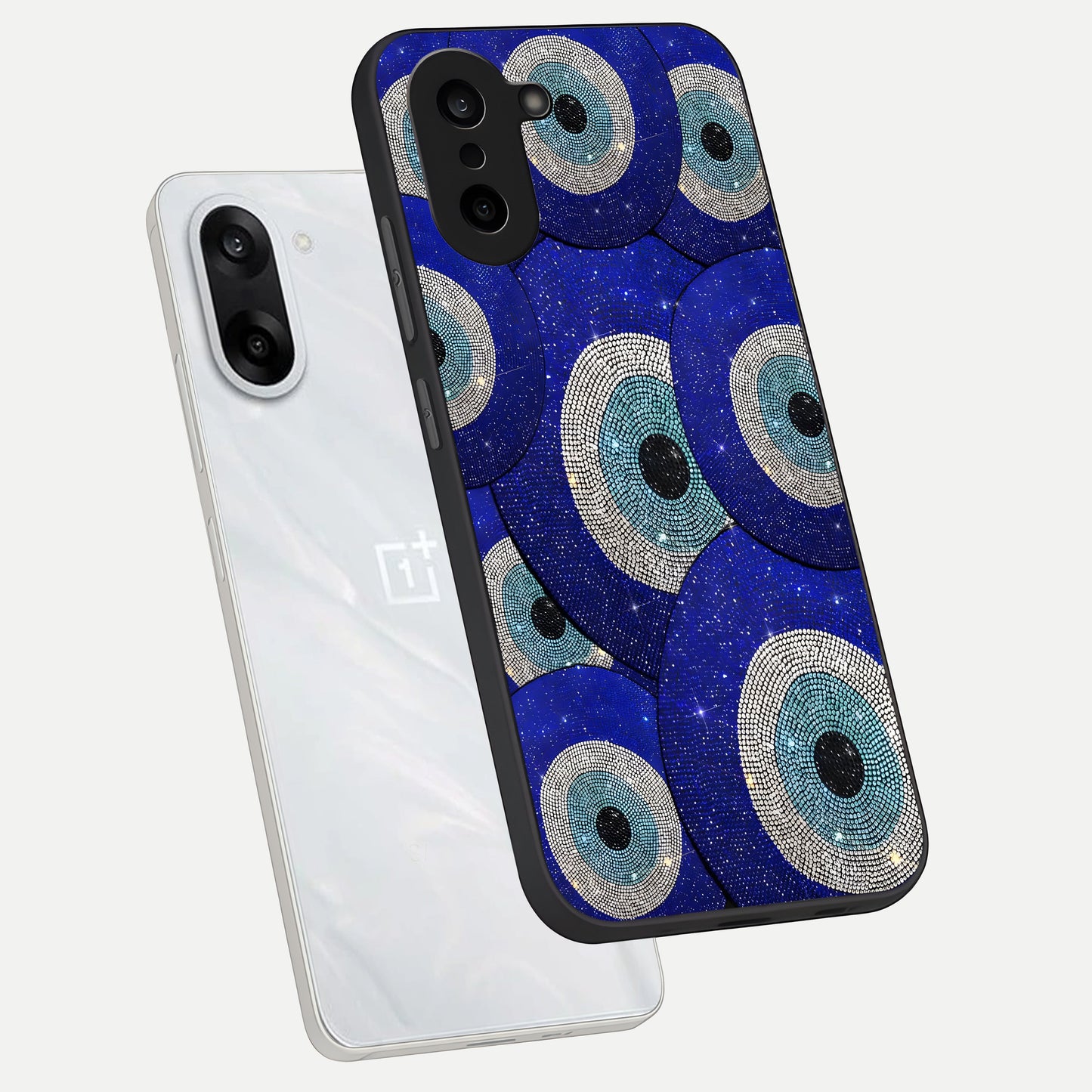  Galaxy Eye Flow phone case For Oneplus Nord CE5 showing premium glass back cover with detailed artwork