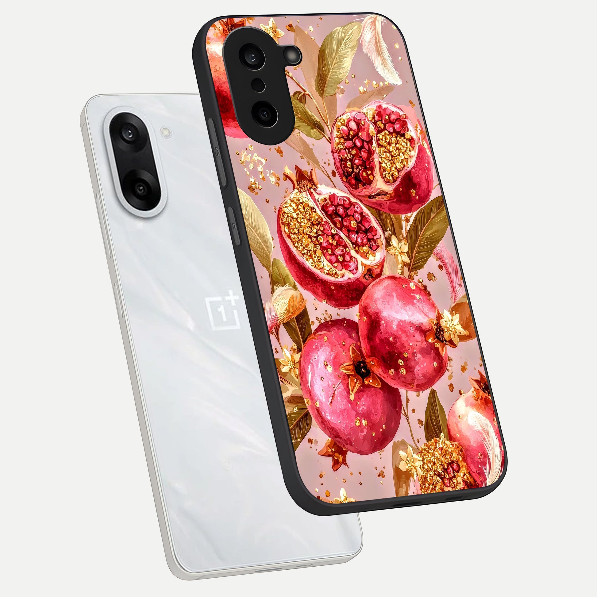  Golden Bloom Glow phone case For Oneplus Nord CE5 showing premium glass back cover with detailed artwork
