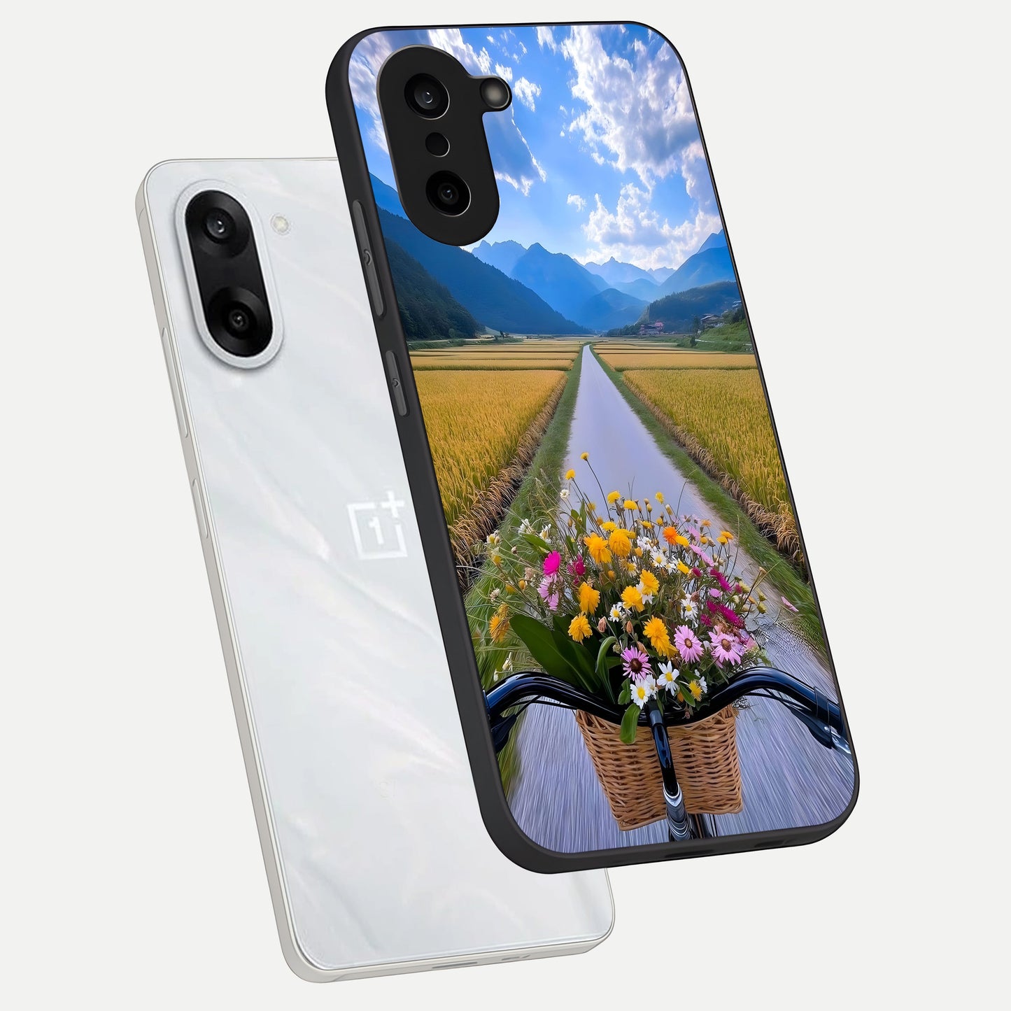  Golden Field Journey phone case For Oneplus Nord CE5 showing premium glass back cover with detailed artwork