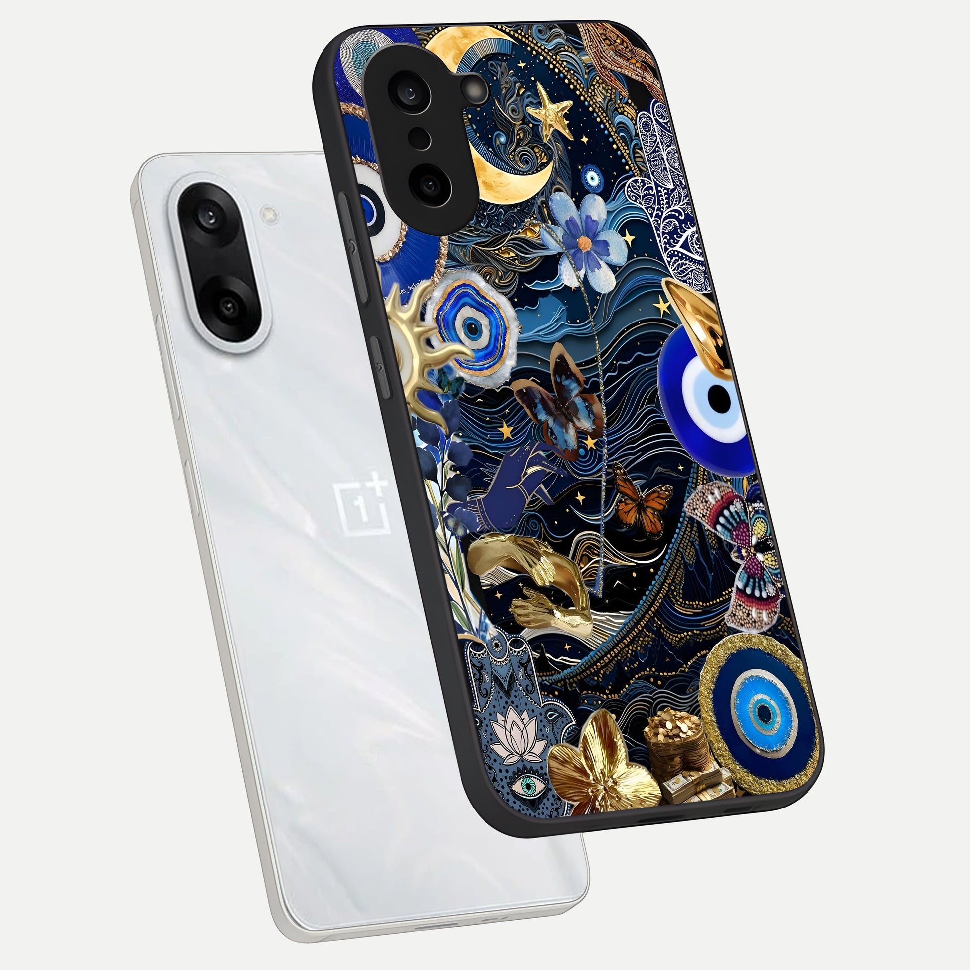  Golden Moon Magic phone case For Oneplus Nord CE5 showing premium glass back cover with detailed artwork