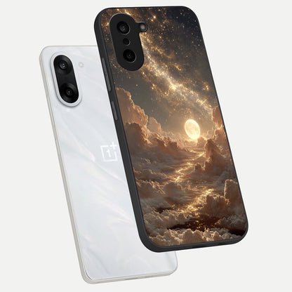  Golden Sky Dream phone case For Oneplus Nord CE5 showing premium glass back cover with detailed artwork
