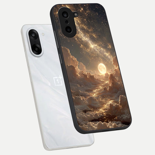  Golden Sky Dream phone case For Oneplus Nord CE5 showing premium glass back cover with detailed artwork