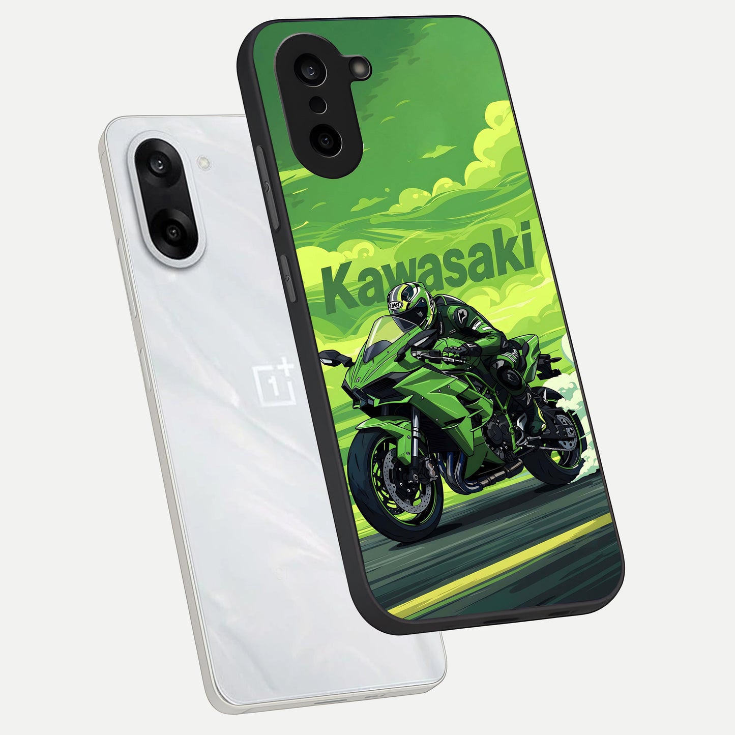  Greenery Sky phone case For Oneplus Nord CE5 showing premium glass back cover with detailed artwork