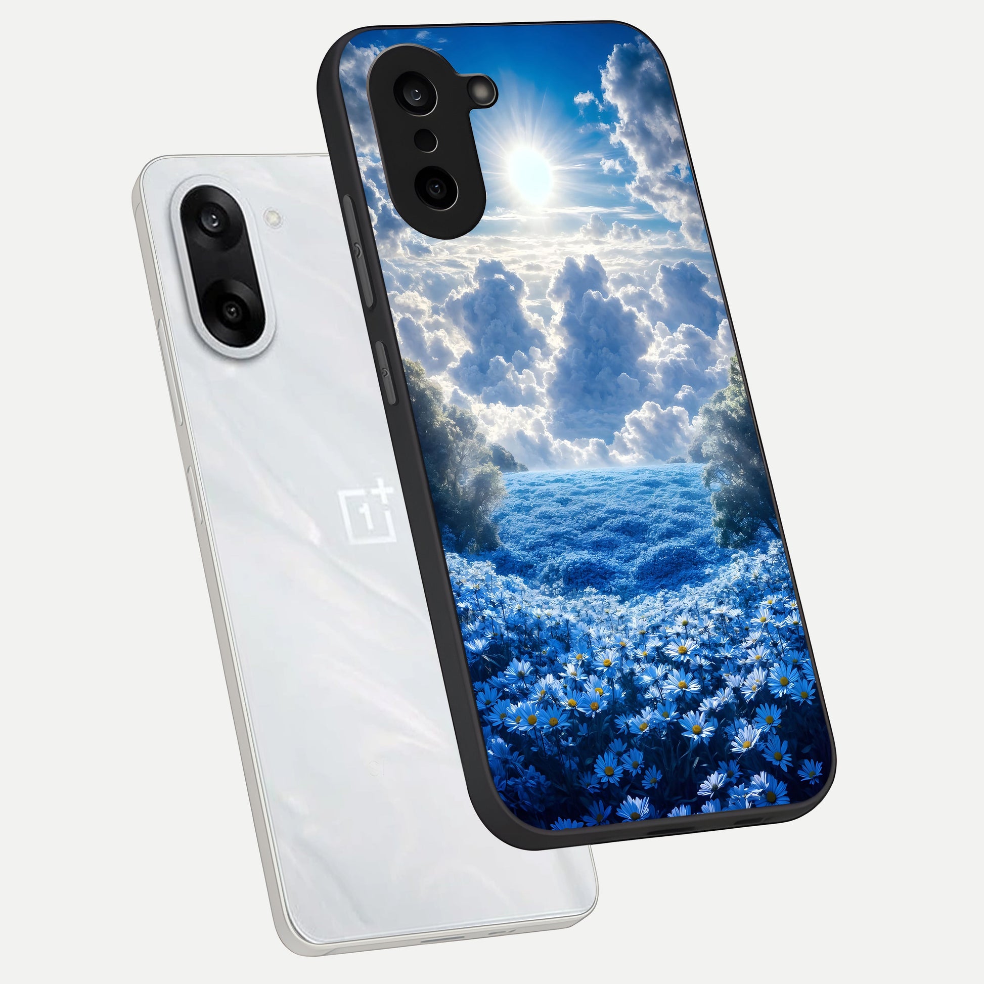 Heavenly Daisy Horizon phone case For Oneplus Nord CE5 showing premium glass back cover with detailed artwork