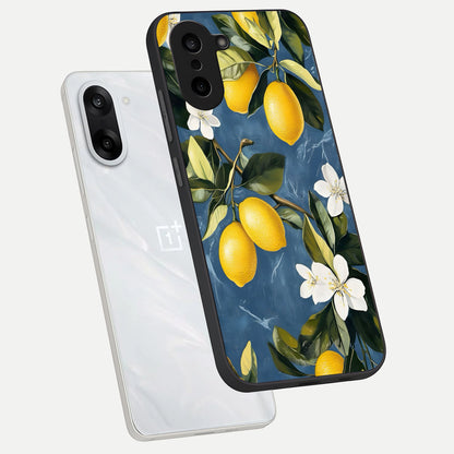  Lemon Dream Garden phone case For Oneplus Nord CE5 showing premium glass back cover with detailed artwork