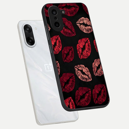  Midnight Kiss Love phone case For Oneplus Nord CE5 showing premium glass back cover with detailed artwork