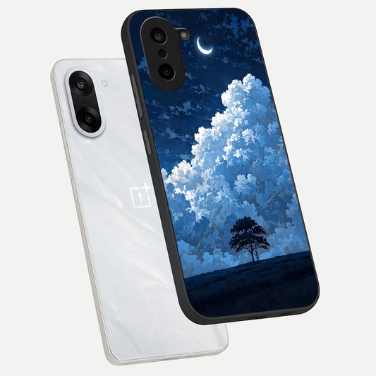  Midnight Sky Serenity phone case For Oneplus Nord CE5 showing premium glass back cover with detailed artwork