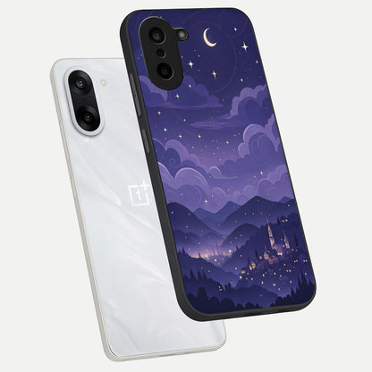  Minimal Night View phone case For Oneplus Nord CE5 showing premium glass back cover with detailed artwork