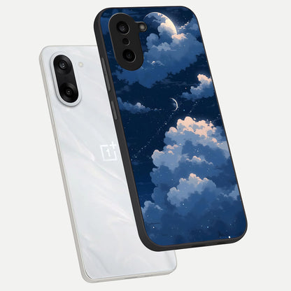  Moon Dream Haze phone case For Oneplus Nord CE5 showing premium glass back cover with detailed artwork
