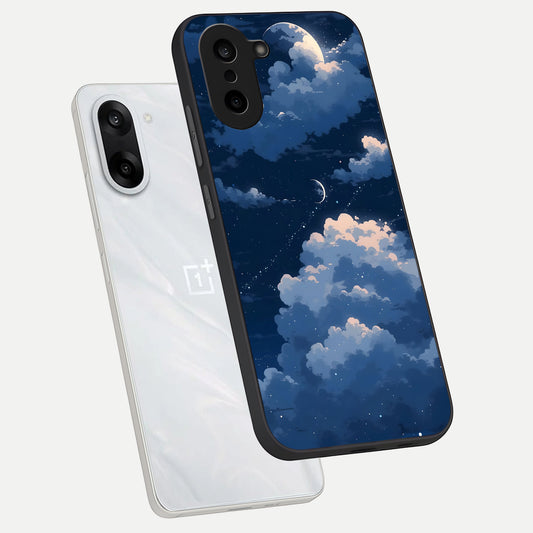  Moon Dream Haze phone case For Oneplus Nord CE5 showing premium glass back cover with detailed artwork