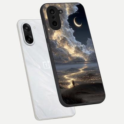  Moonlight Spark Path phone case For Oneplus Nord CE5 showing premium glass back cover with detailed artwork