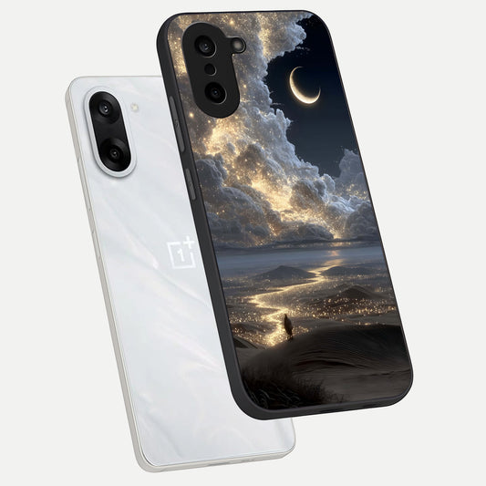  Moonlight Spark Path phone case For Oneplus Nord CE5 showing premium glass back cover with detailed artwork