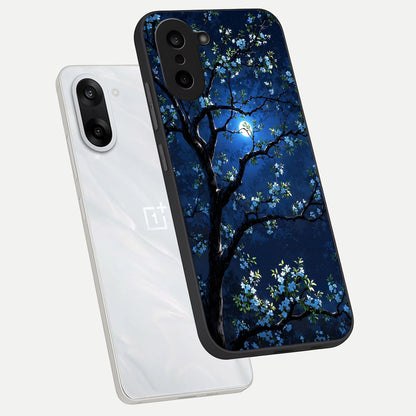  Mystic Floral Night phone case For Oneplus Nord CE5 showing premium glass back cover with detailed artwork