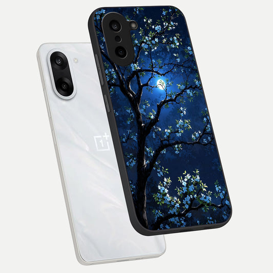  Mystic Floral Night phone case For Oneplus Nord CE5 showing premium glass back cover with detailed artwork