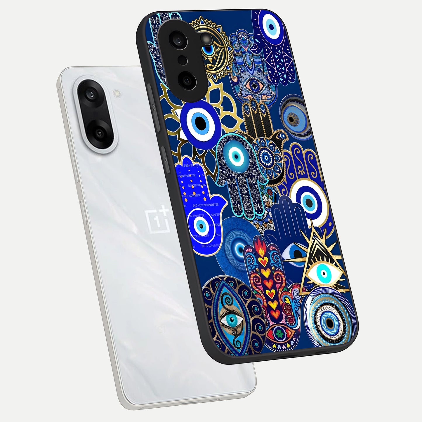  Mystic Palm Guard phone case For Oneplus Nord CE5 showing premium glass back cover with detailed artwork