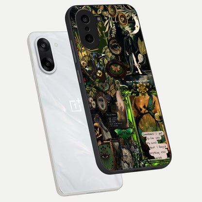  Mystic Woods Secret phone case For Oneplus Nord CE5 showing premium glass back cover with detailed artwork