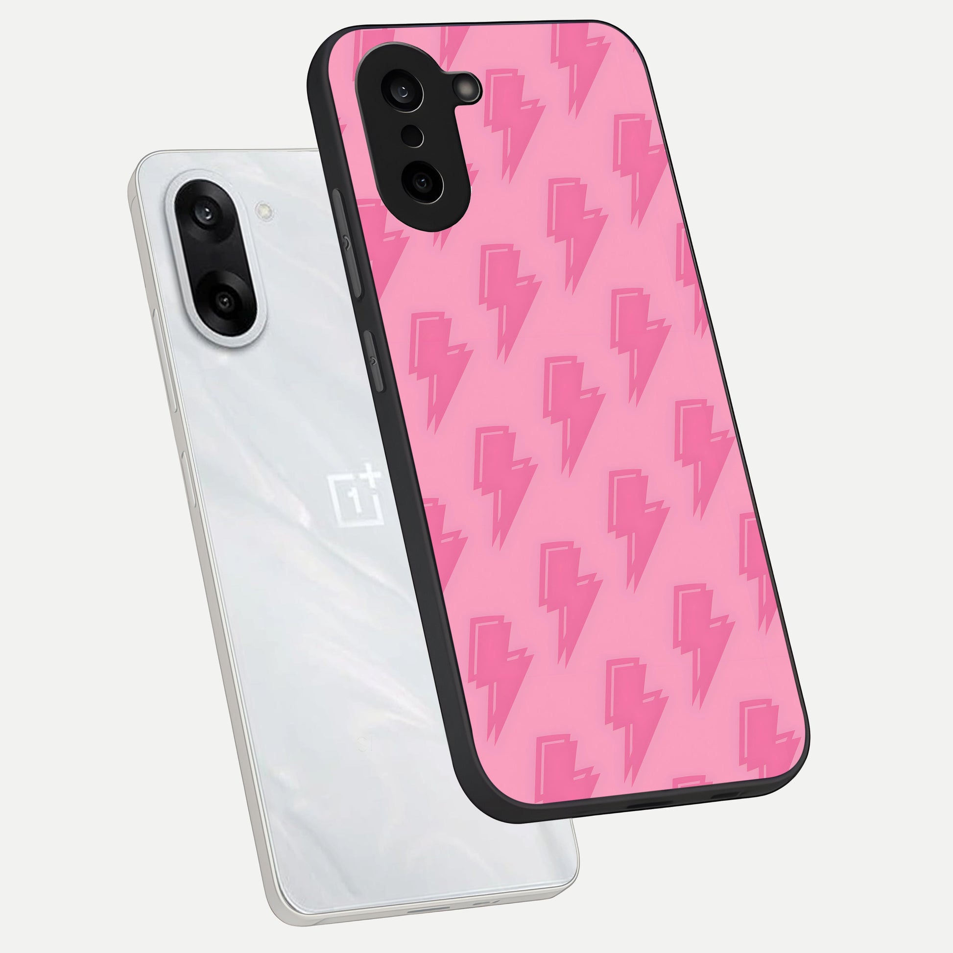  Pink Moo Magic phone case For Oneplus Nord CE5 showing premium glass back cover with detailed artwork