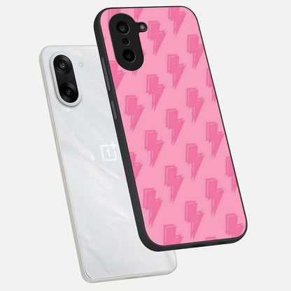  Pink Moo Magic phone case For Oneplus Nord CE5 showing premium glass back cover with detailed artwork