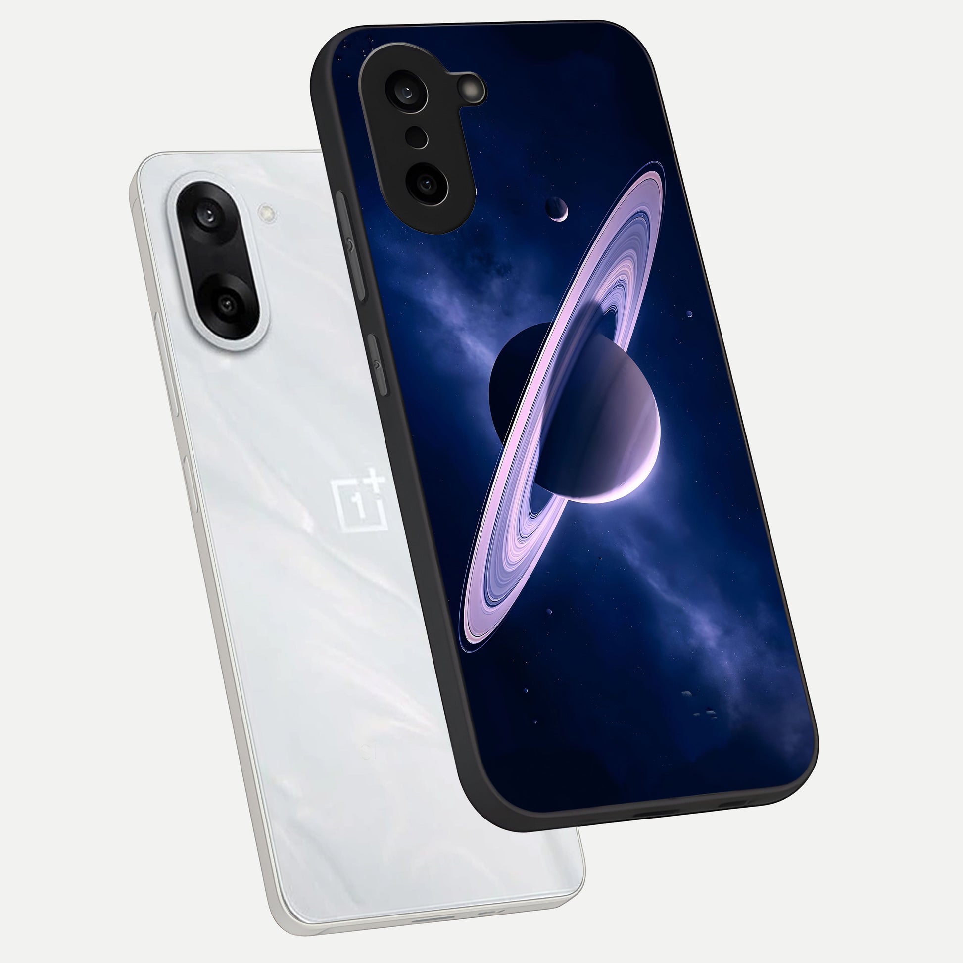  Saturn Ring Mystique phone case For Oneplus Nord CE5 showing premium glass back cover with detailed artwork